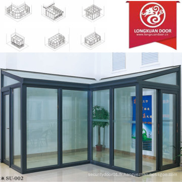 Factoy Custom Sun Room, Maison en verre en aluminium, mode et Confortable Full View House